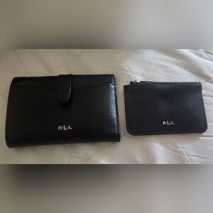 NWOT Ralph Lauren Bifold 2 pc Wallet- Black